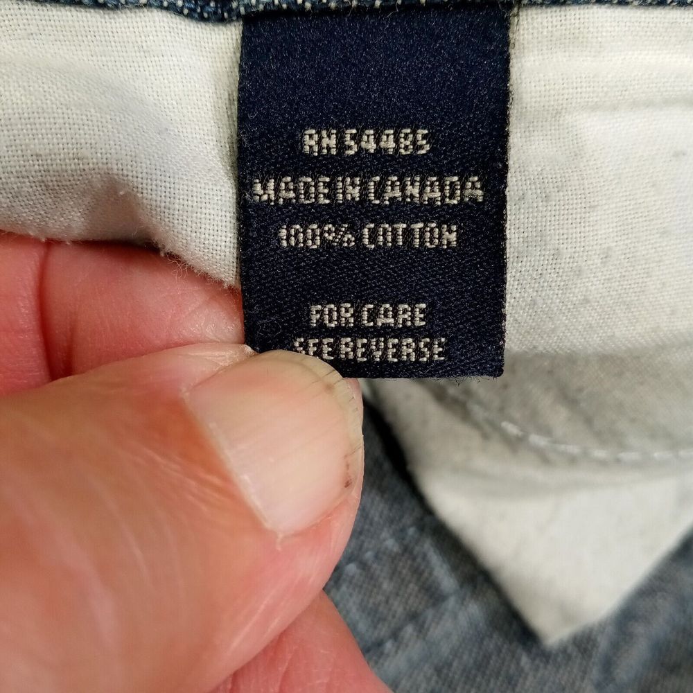 American Eagle Jeans Womens 12 (32) Bootcut Cotton‎ Hole Dark Wash - Picture 13 of 13